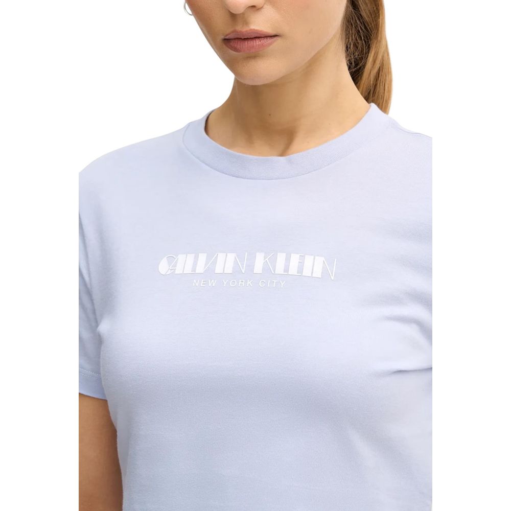 Calvin Klein Jeans Purple Cotton T-Shirt