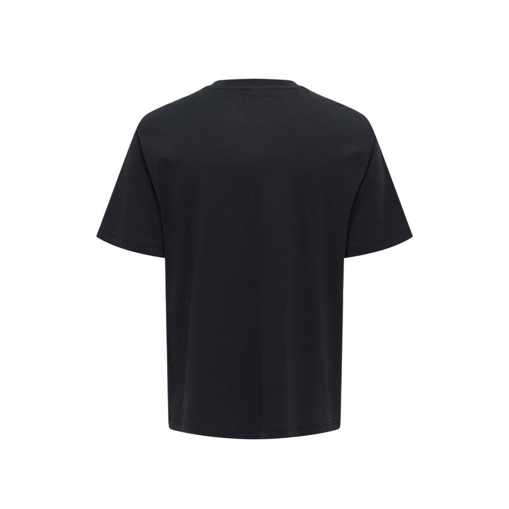 Only & Sons Black Cotton T-Shirt