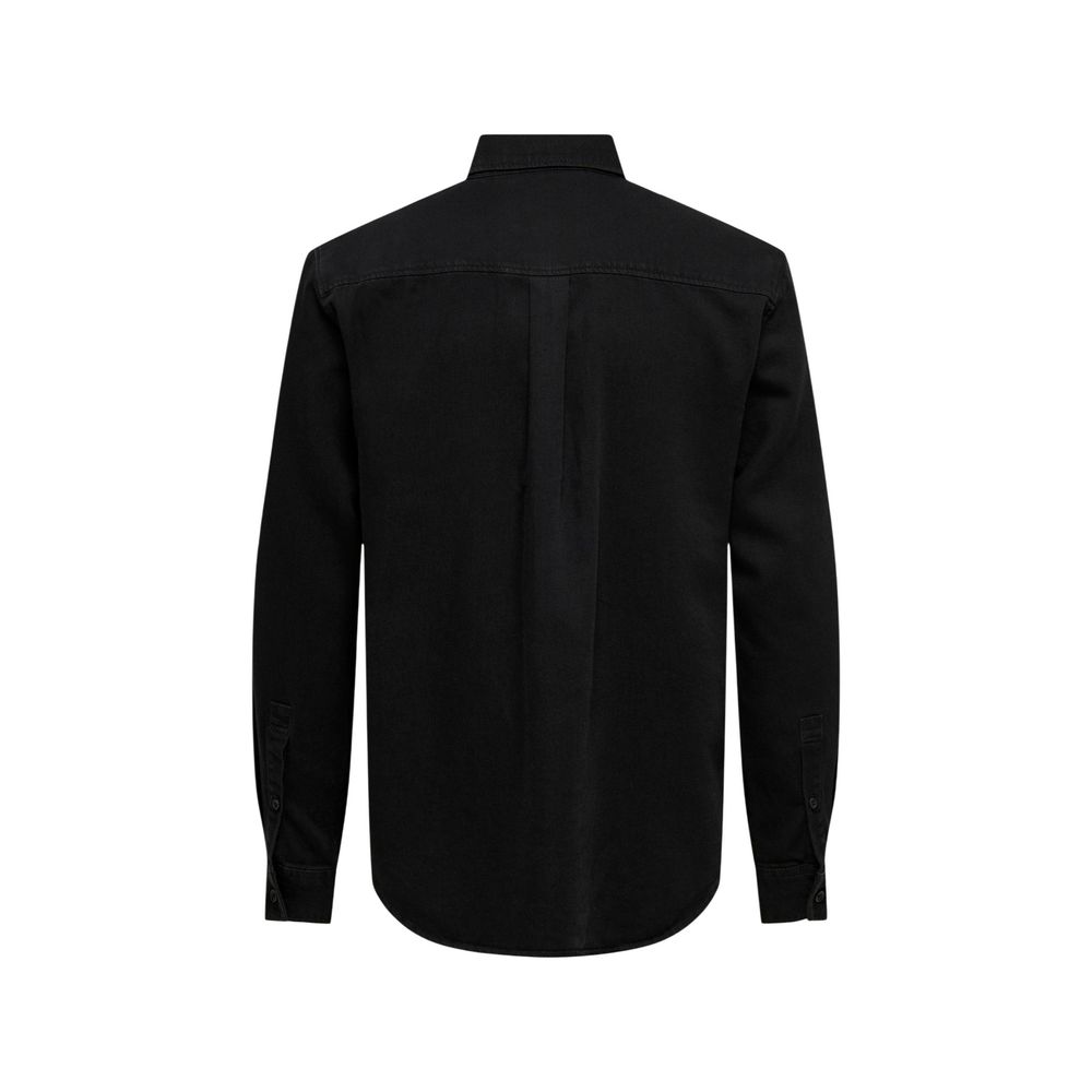 Only & Sons Black Denim Shirt