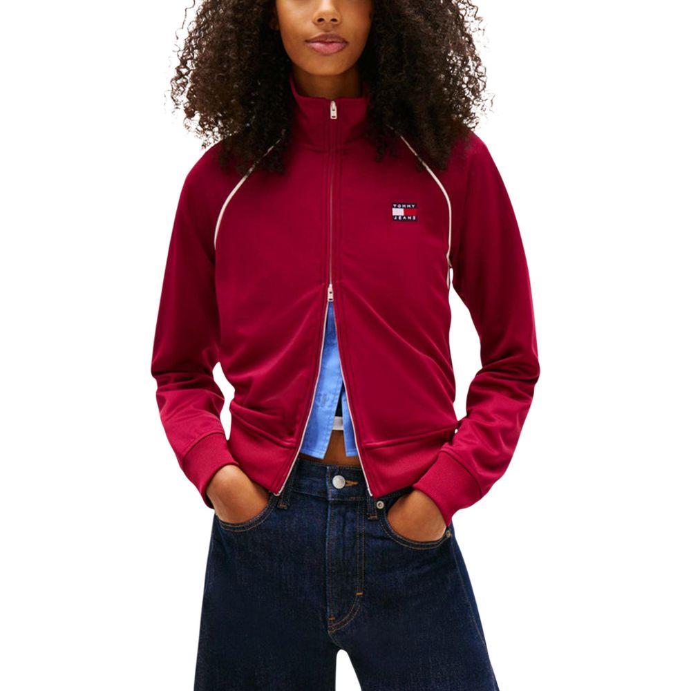 Tommy Hilfiger Jeans Bordeaux Recycled Polyester Sweatshirt