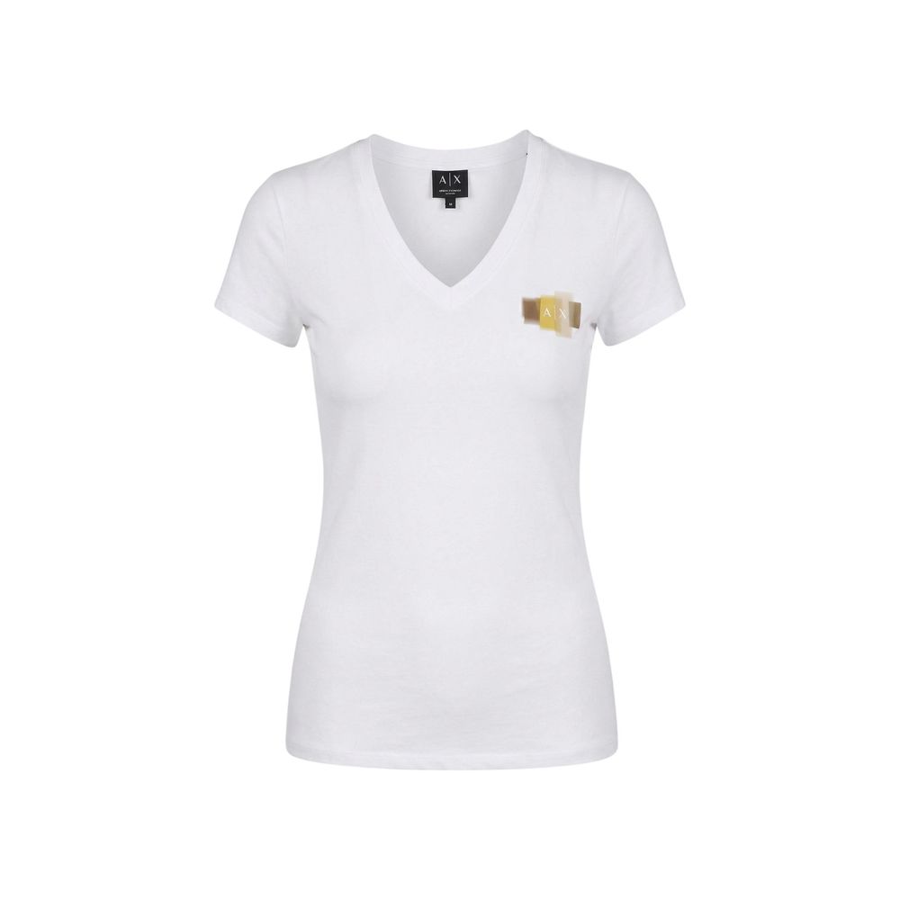 Armani Exchange White Cotton T-Shirt
