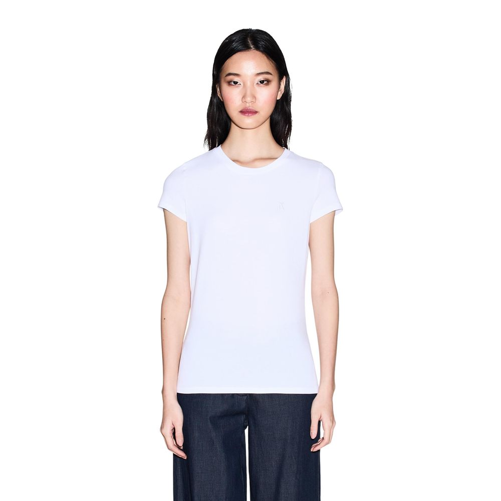 Armani Exchange White Cotton T-Shirt