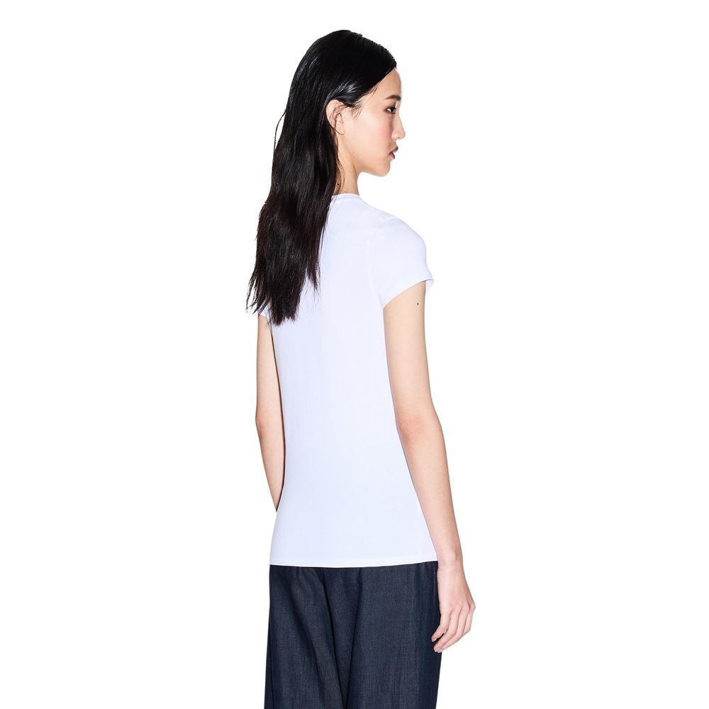 Armani Exchange White Cotton T-Shirt