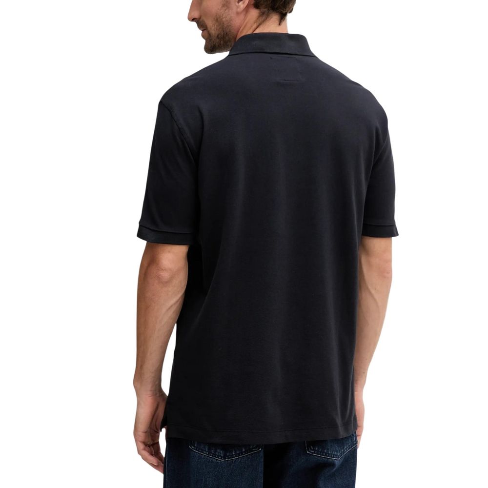Armani Exchange Blue Cotton Polo Shirt