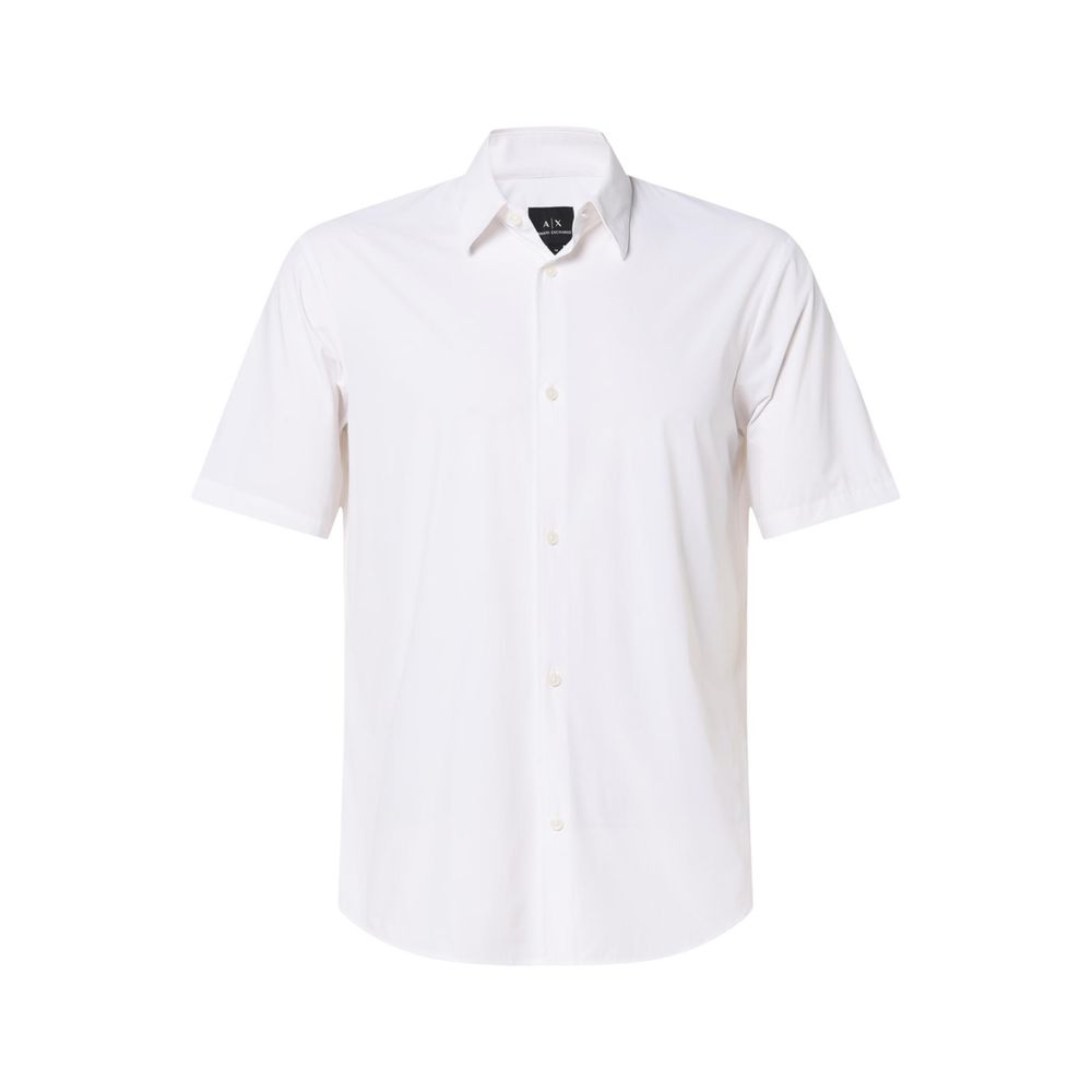 Armani Exchange White Polyamide Shortsleeve Shirt