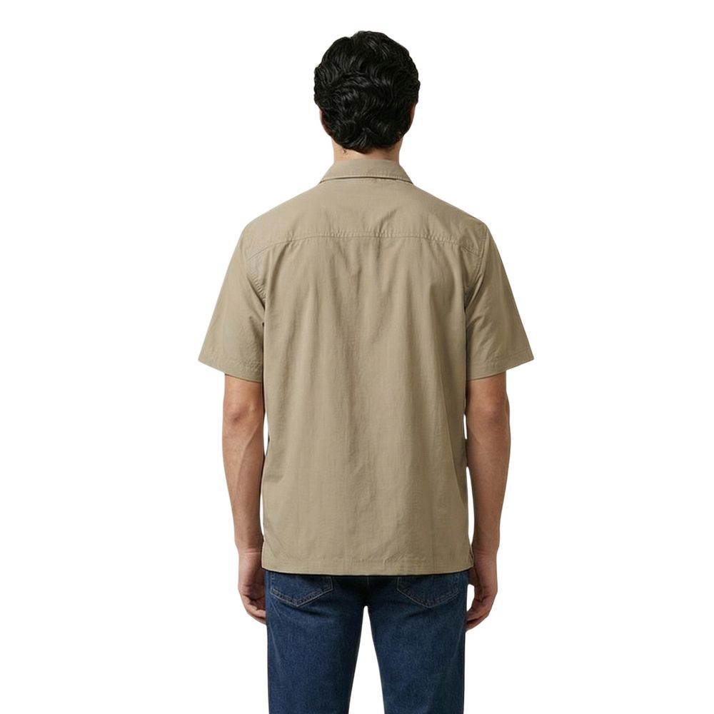 Armani Exchange Beige Cotton Shortsleeve Shirt
