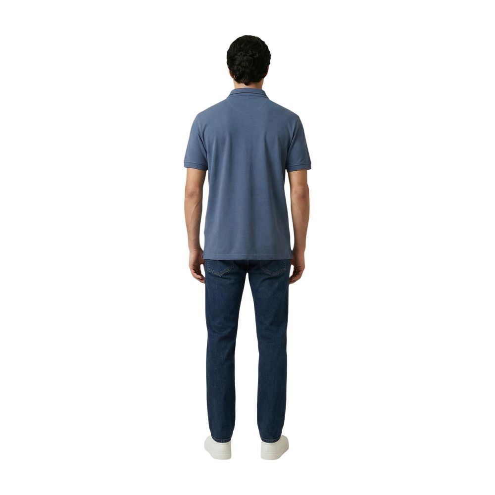 Armani Exchange Blue Cotton Polo Shirt