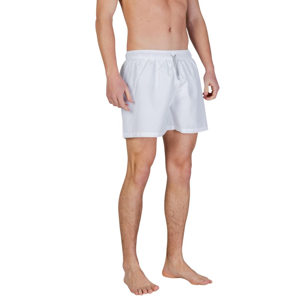 EA7 Emporio Armani Bicolor Polyester Swim Shorts