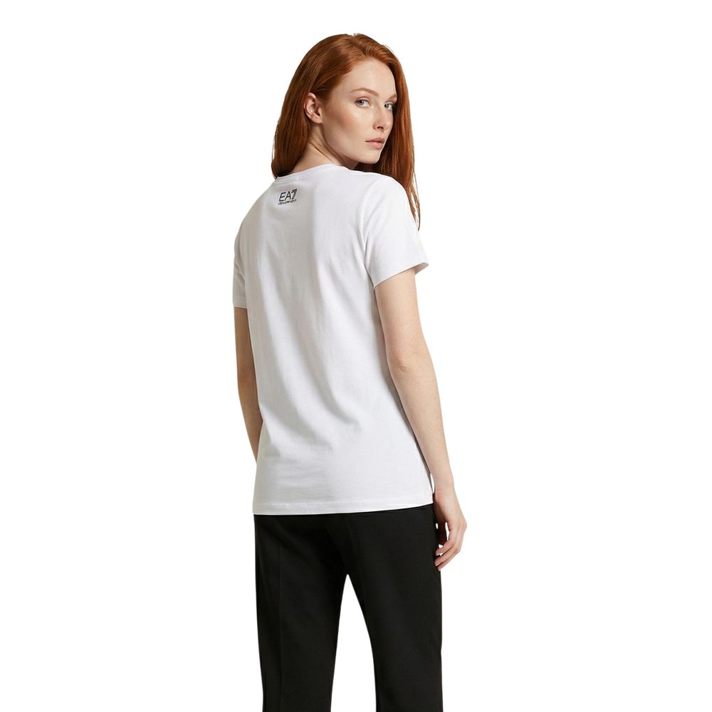 EA7 Emporio Armani White Cotton T-Shirt
