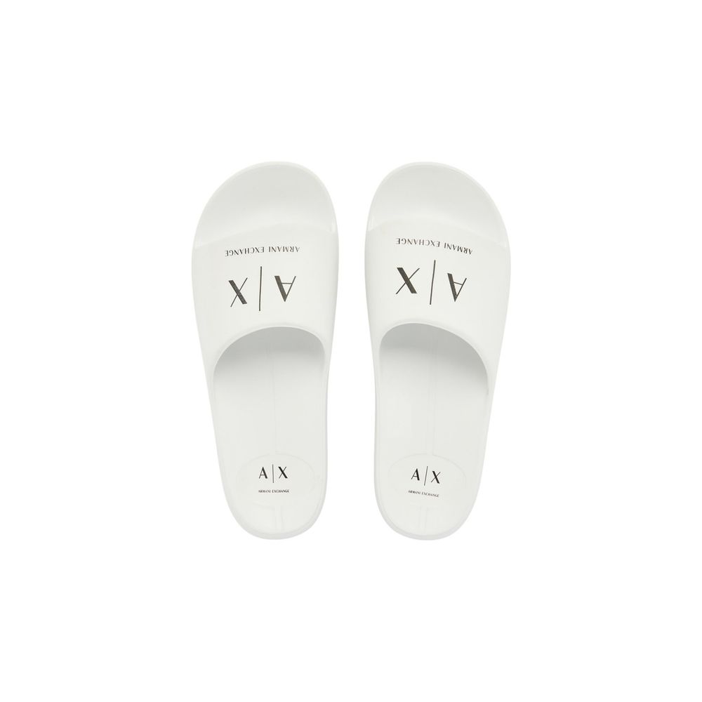 Armani Exchange Black And White EVA Slippers