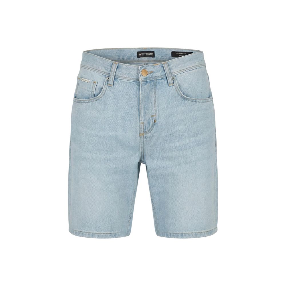 Antony Morato Light Blue Cotton Bermuda Shorts