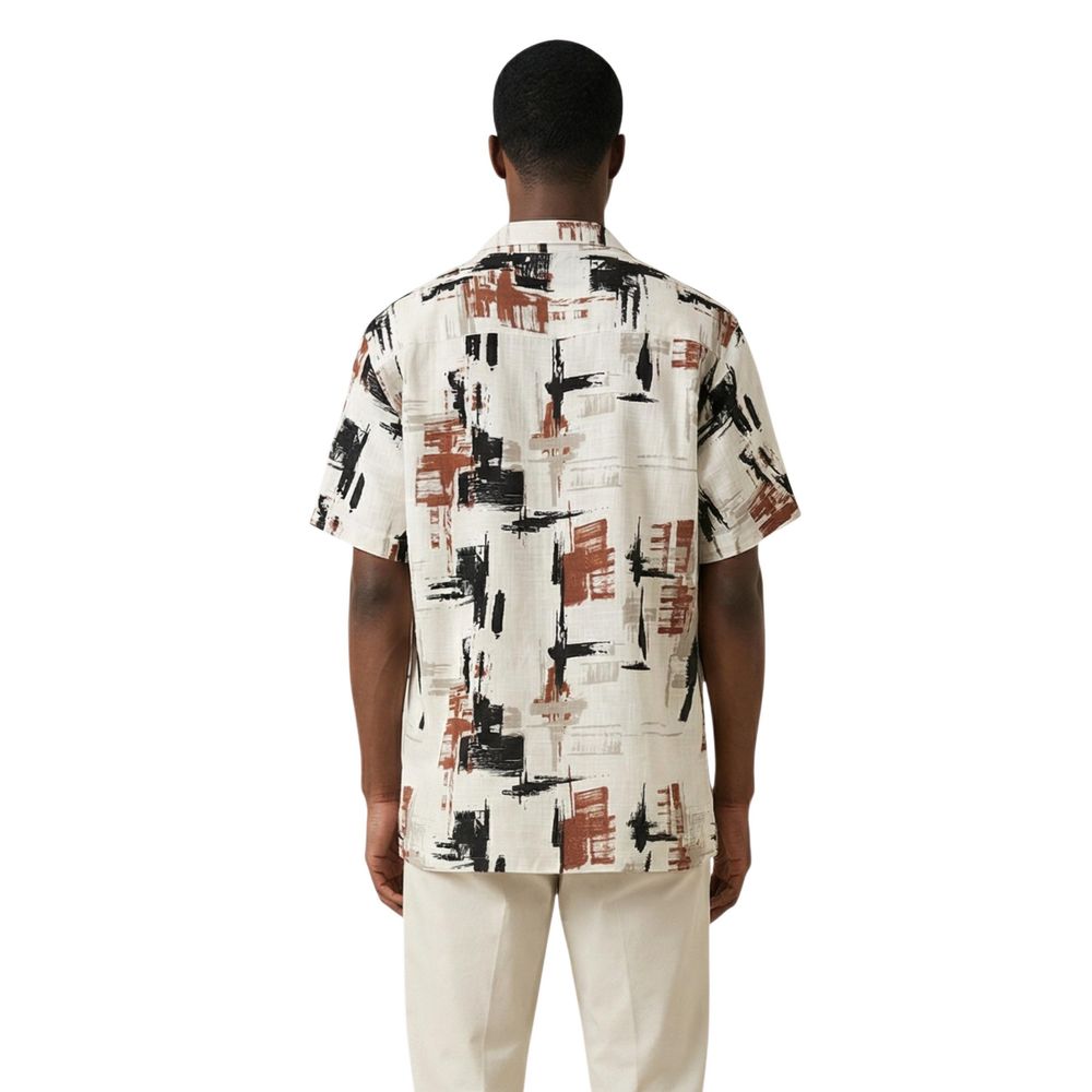 Antony Morato Beige Viscose Shortsleeve Shirt