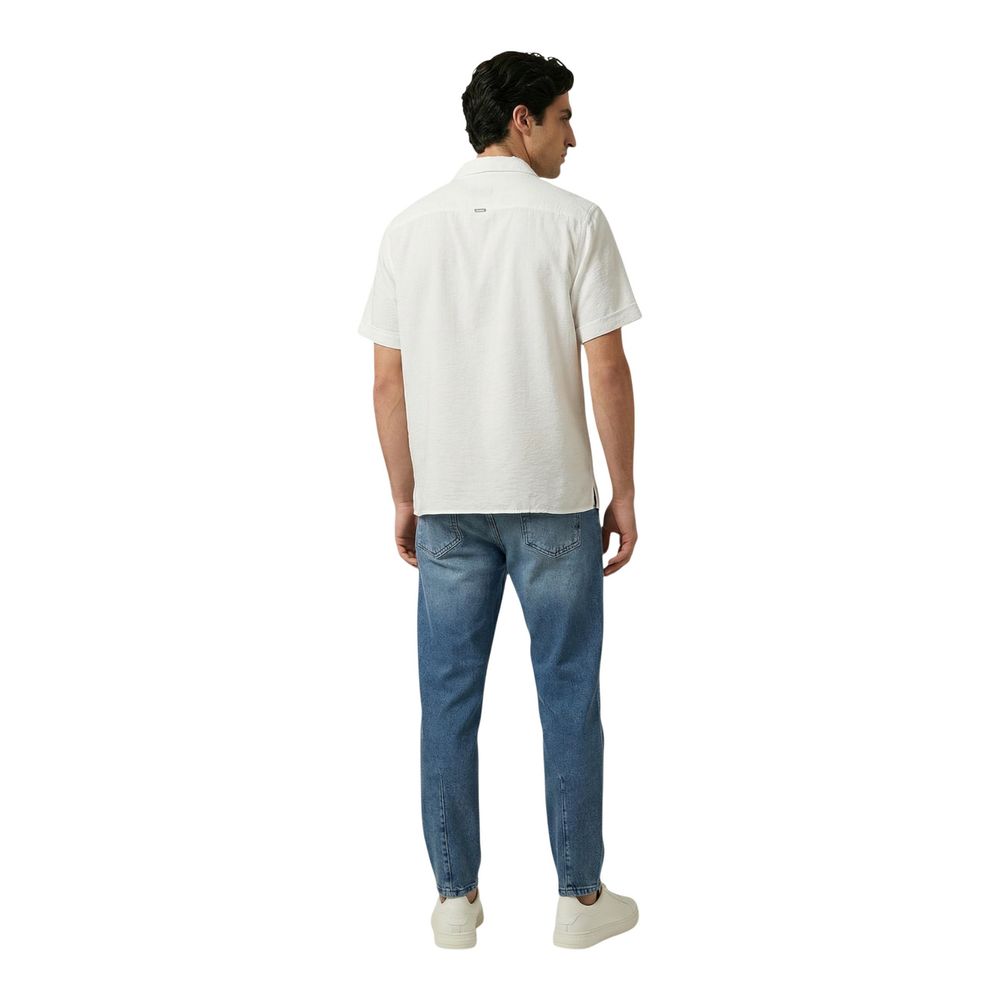 Antony Morato Beige Viscose Shortsleeve Shirt