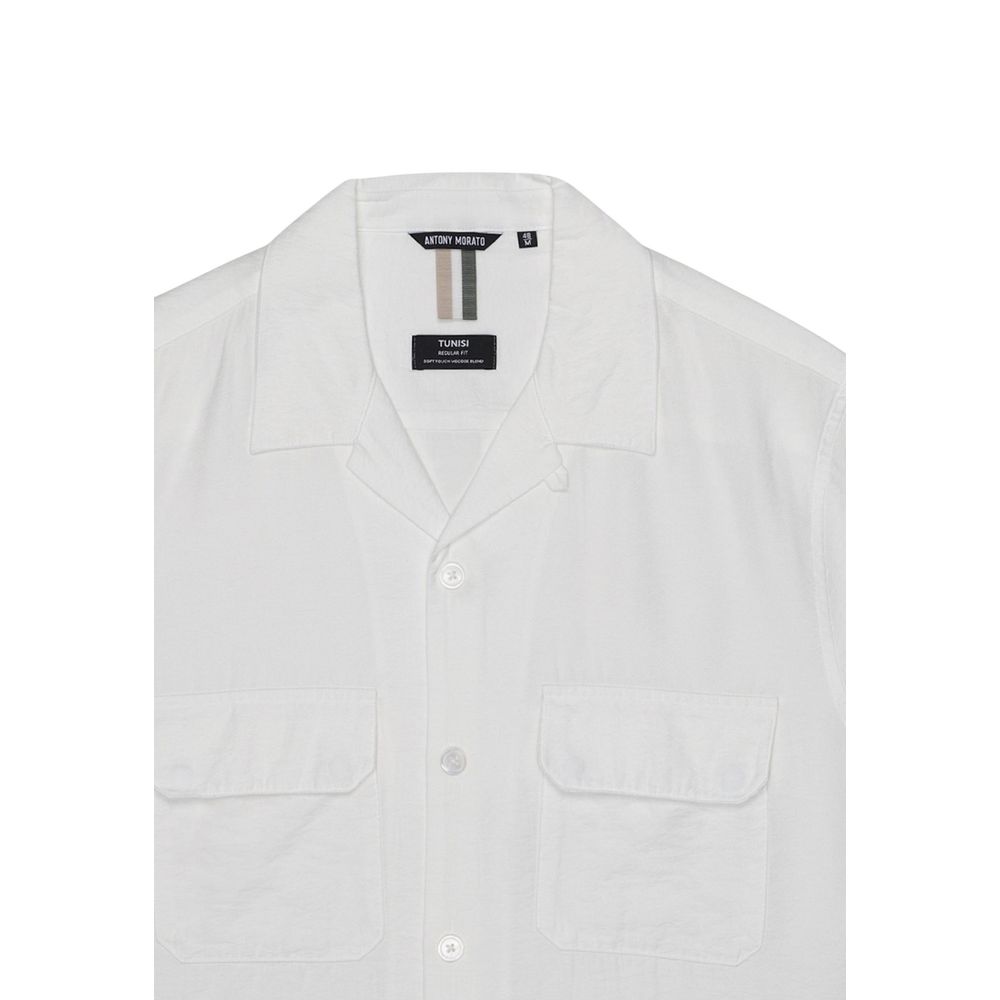 Antony Morato Beige Viscose Shortsleeve Shirt