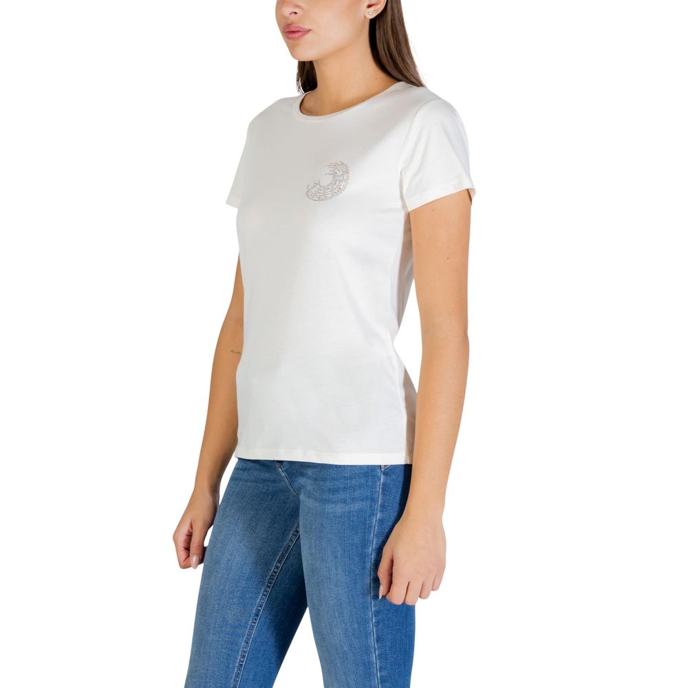 Liu Jo Cream Cotton T-Shirt