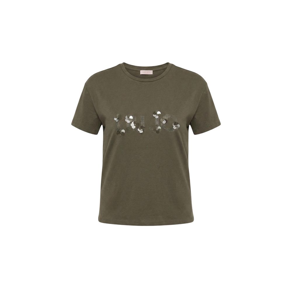 Liu Jo Green Cotton T-Shirt