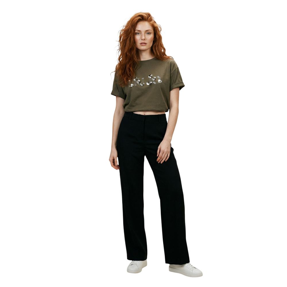 Liu Jo Green Cotton T-Shirt