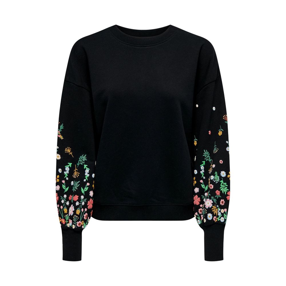 Only Black Cotton Sweatshirt