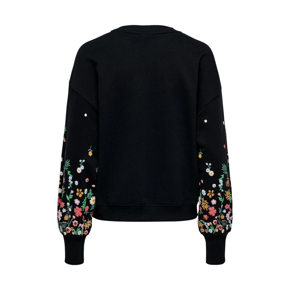 Only Black Cotton Sweatshirt