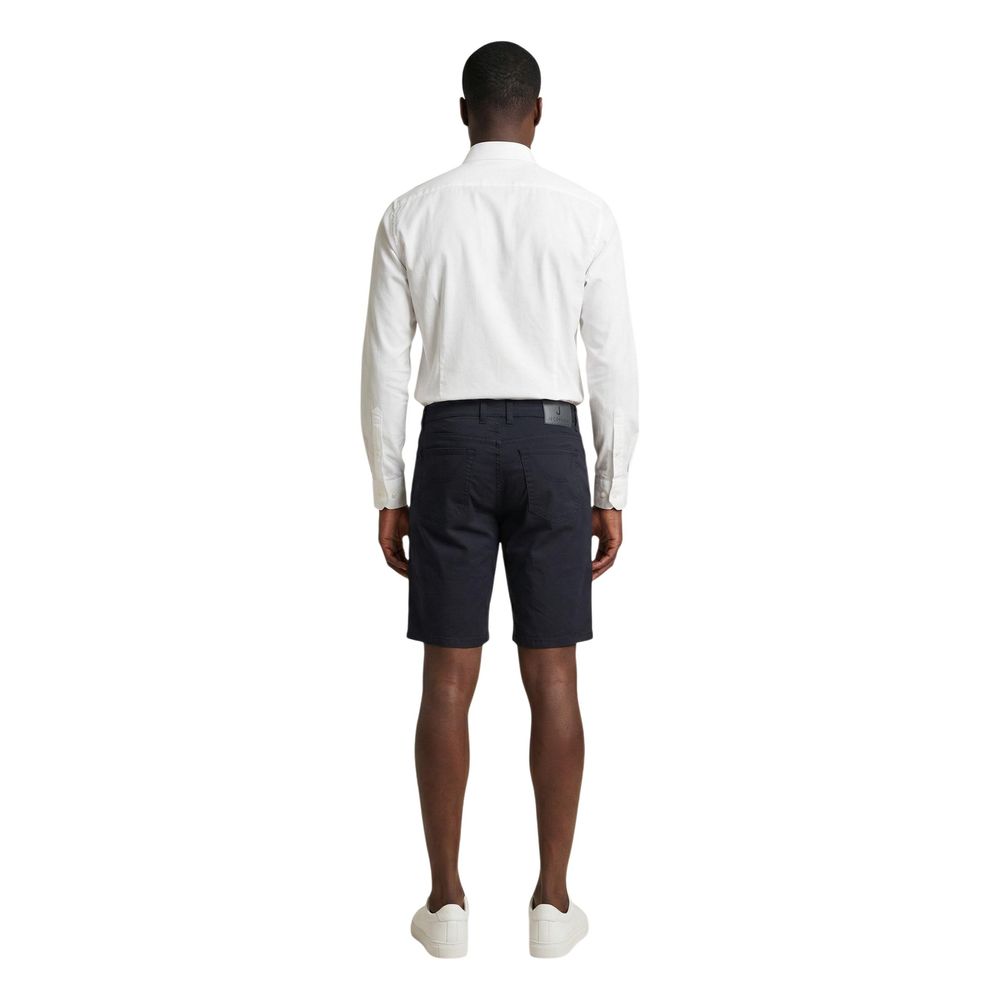 Jeckerson Blue Cotton Bermuda Shorts