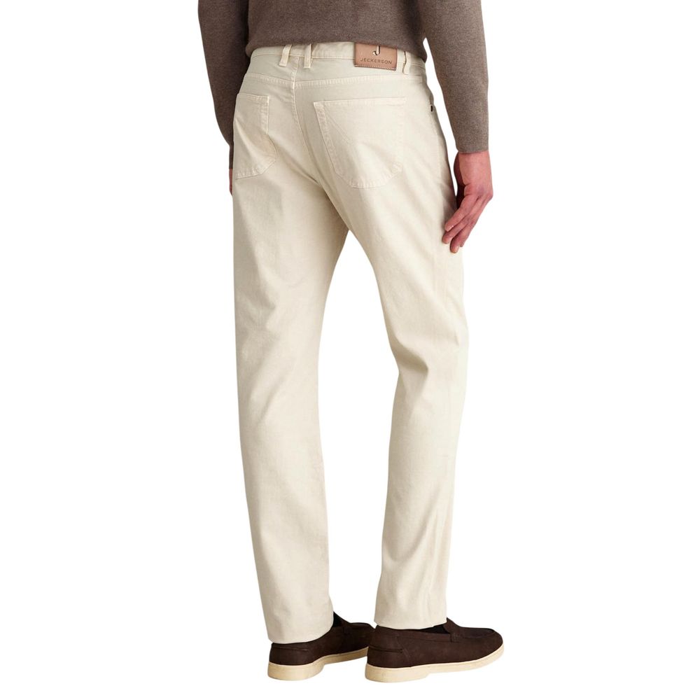 Jeckerson White Elastane Skinny Pants