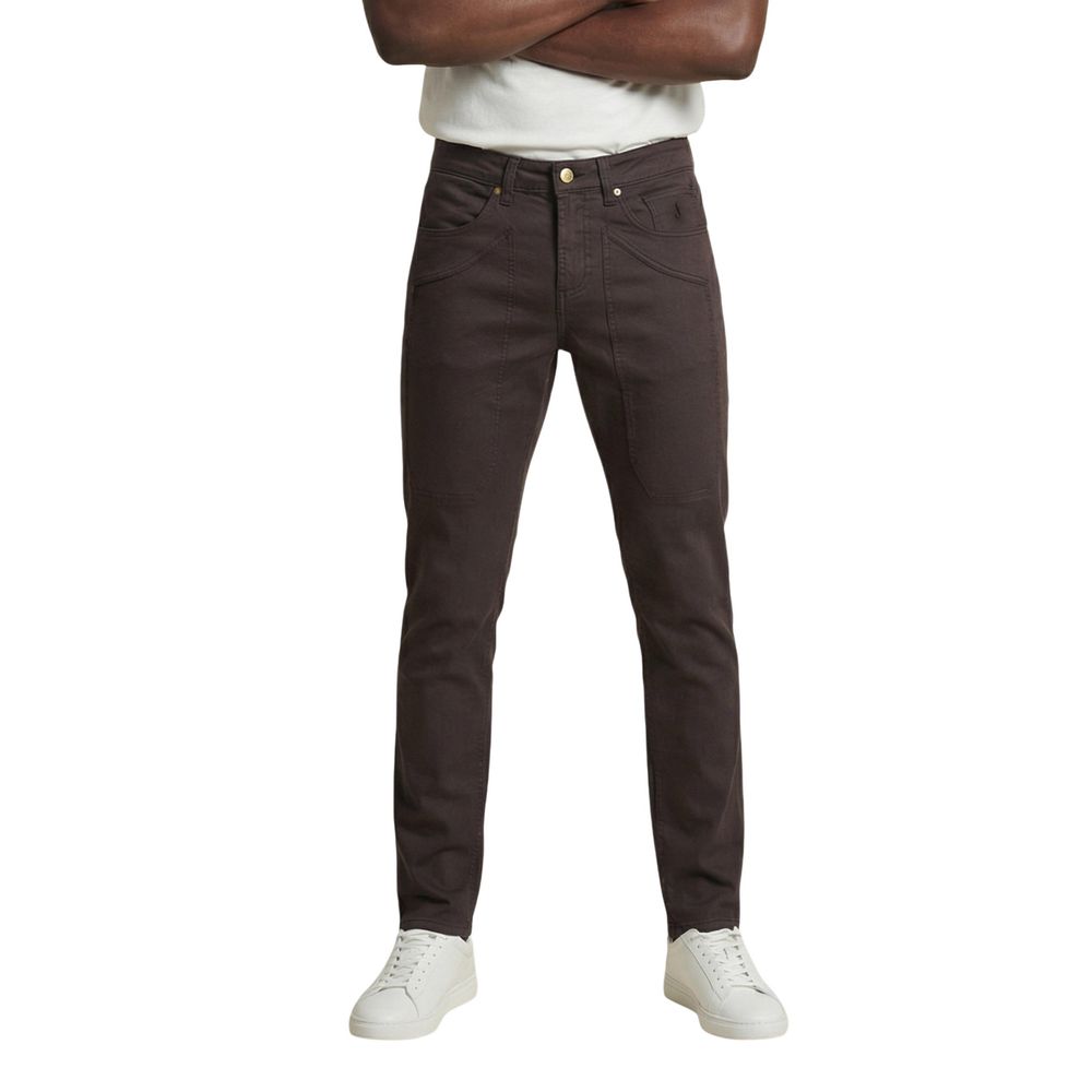 Jeckerson Brown Cotton Skinny Jeans