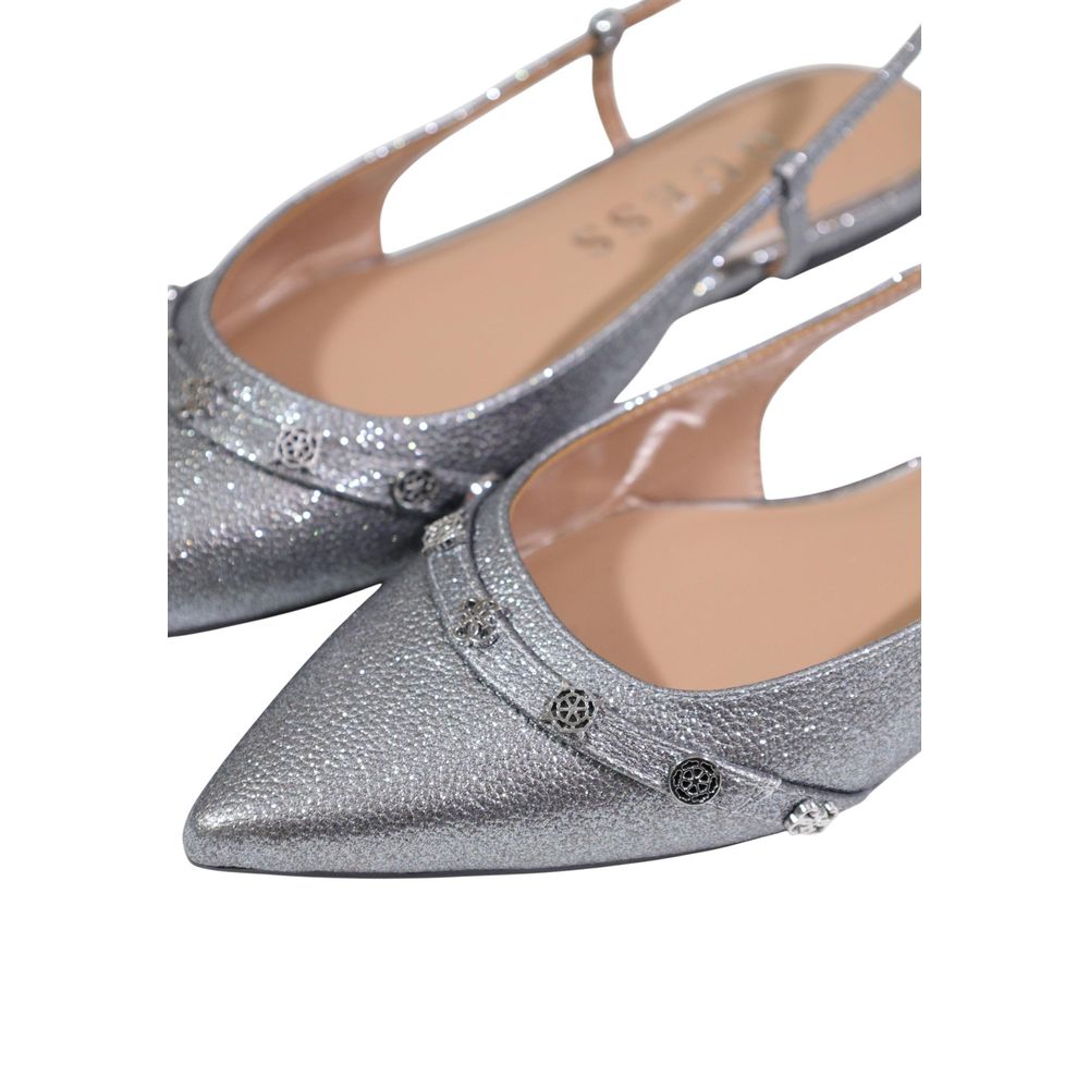 Guess Gray Polyester Platform Pumps