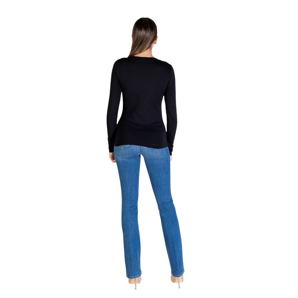 Guess Black Cotton Long Sleeve T-Shirt