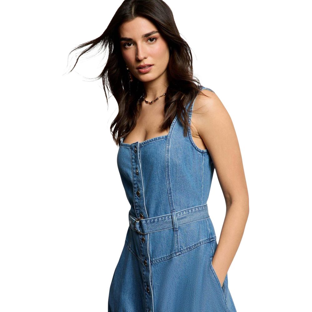 Morgan De Toi Light Blue Lyocell Long Dress