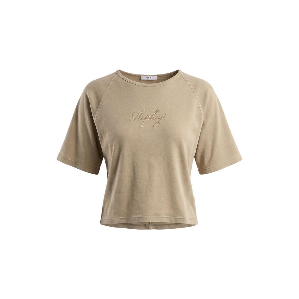 Replay Beige Cotton T-Shirt