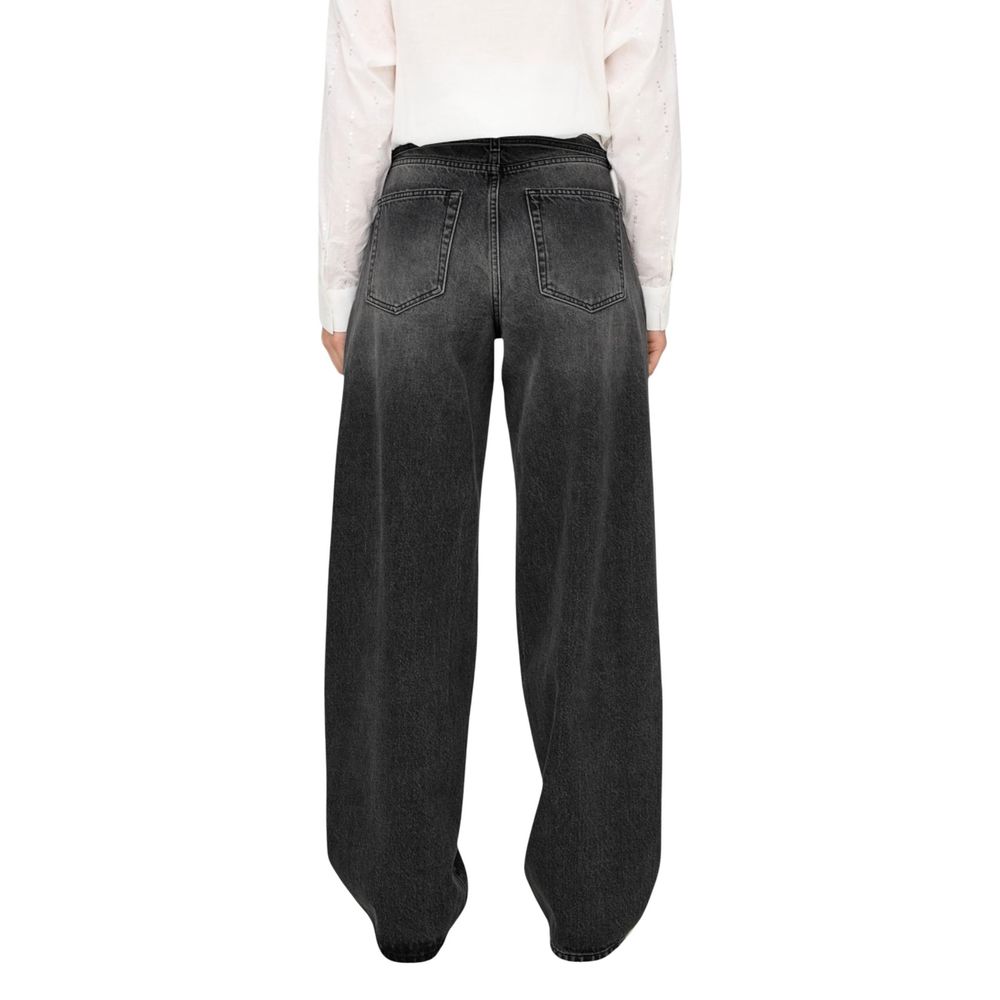 Only Black Recycled Cotton Mom Jeans