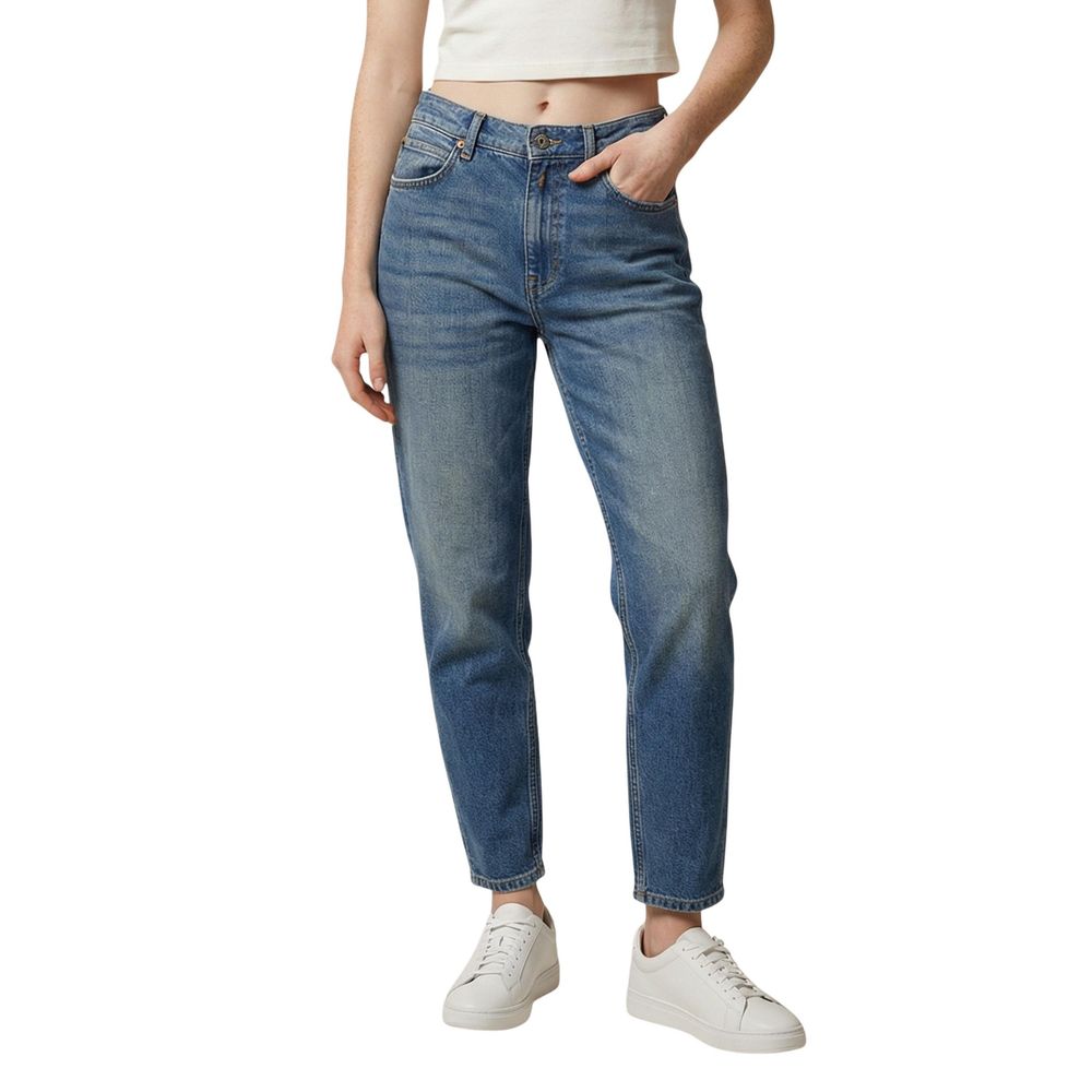 Replay Blue Cotton Relaxed Fit Jeans