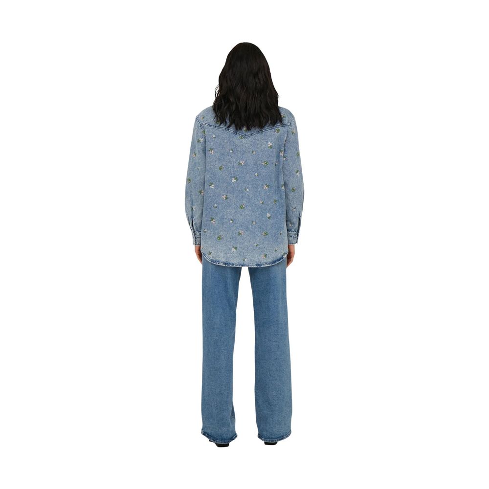 Only Light Blue Cotton Blouse