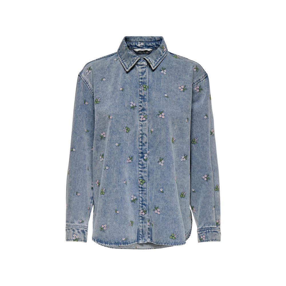 Only Light Blue Cotton Blouse