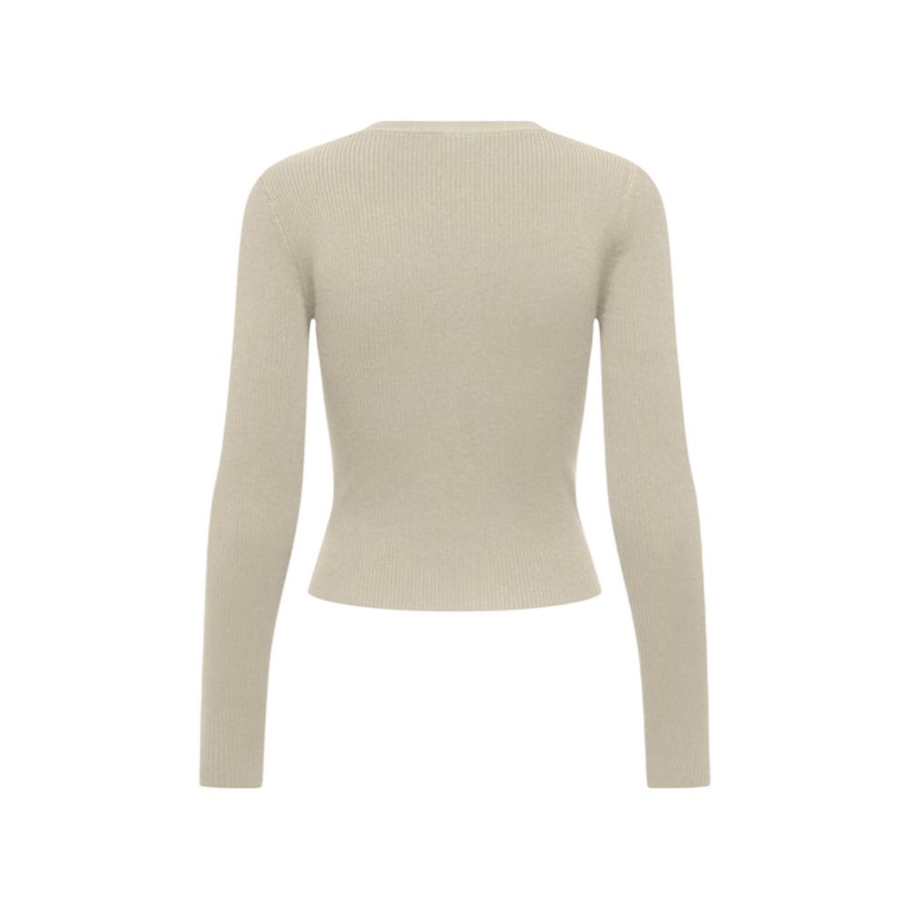 Only Beige Viscose Cardigan