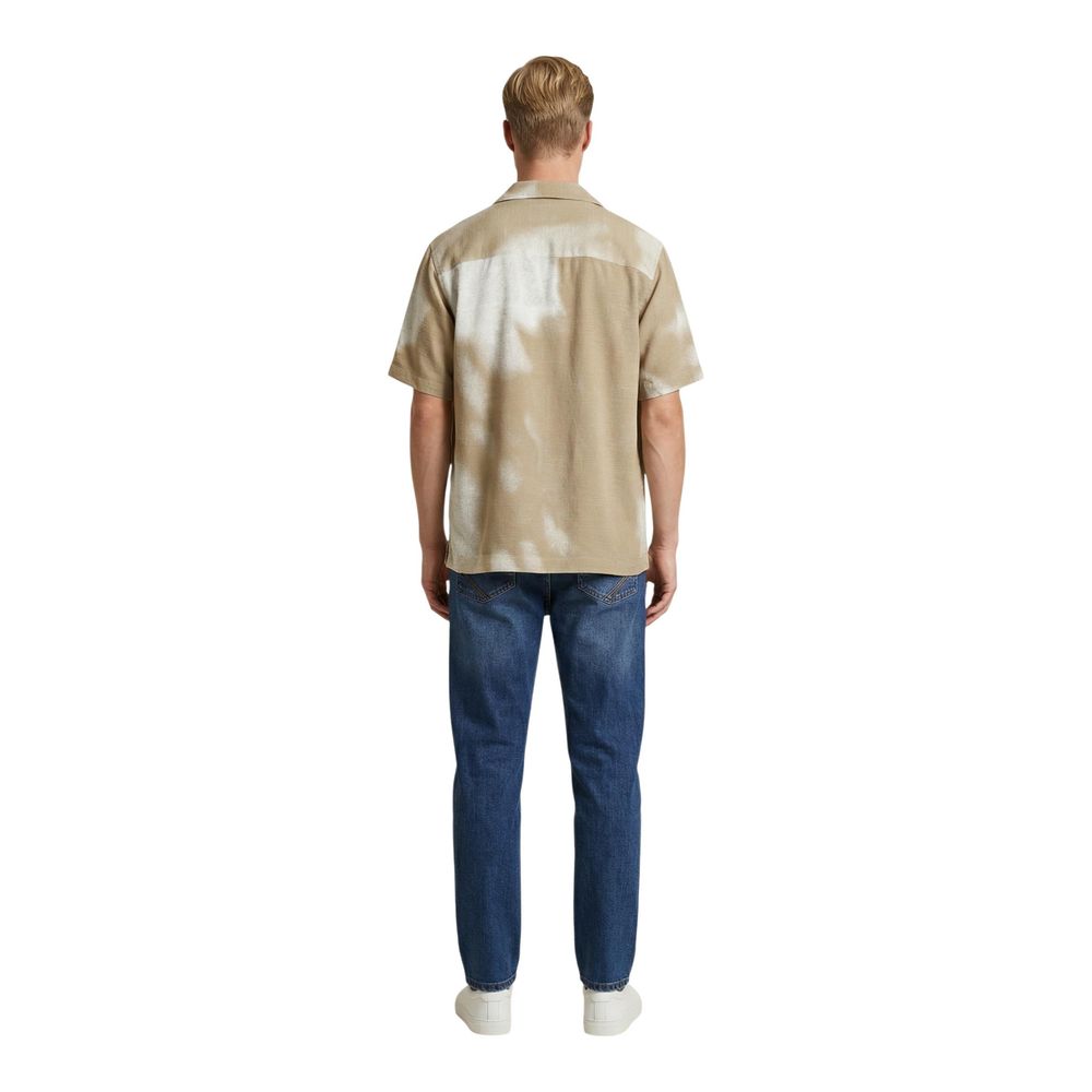 Only & Sons Beige Viscose Shortsleeve Shirt