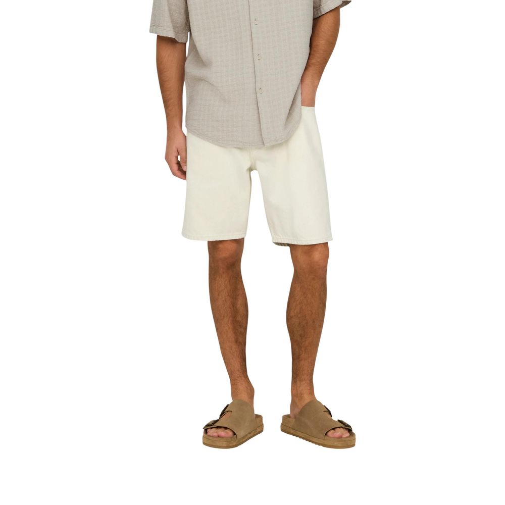 Only & Sons Beige Cotton Bermuda Shorts