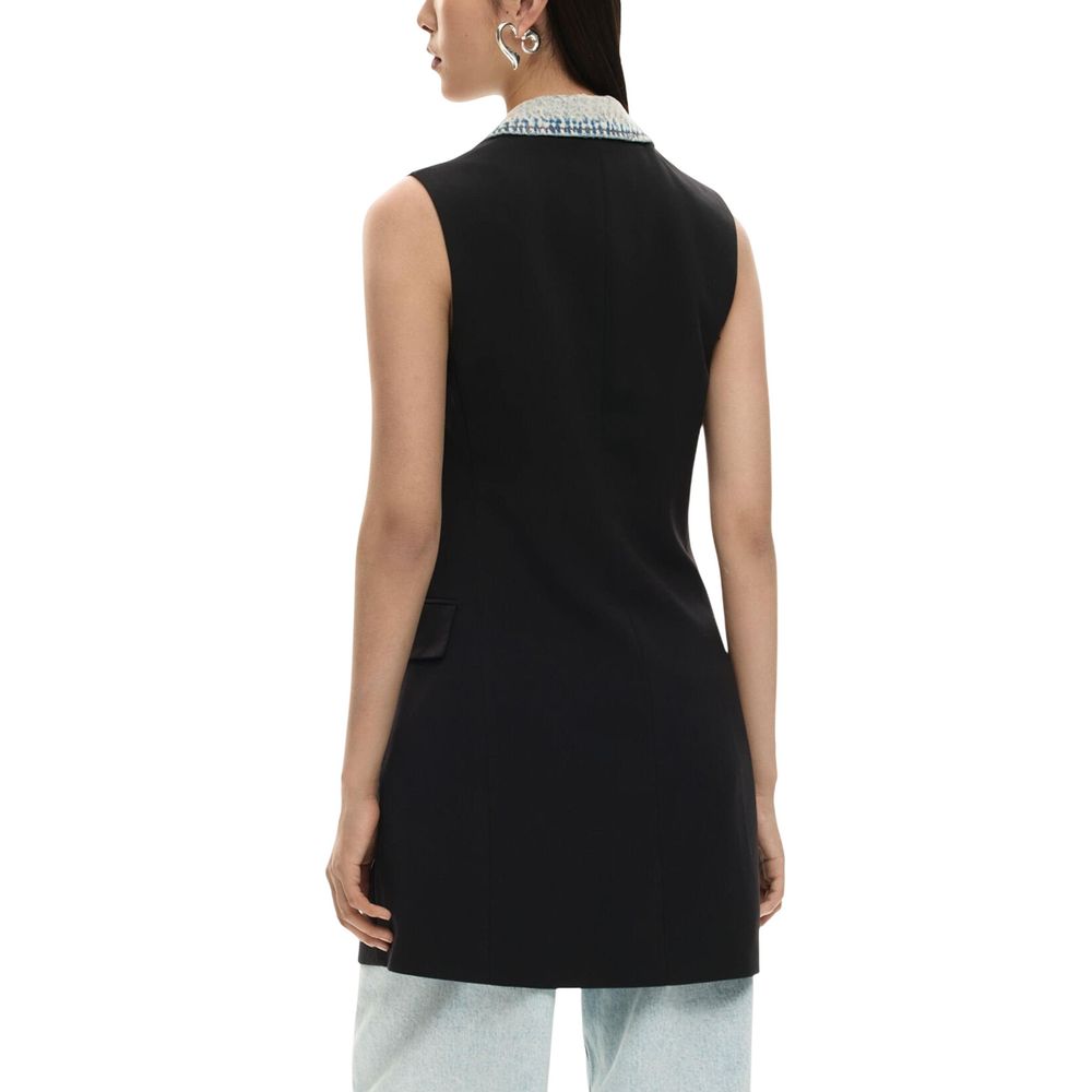Desigual Black Polyester Midi Dress