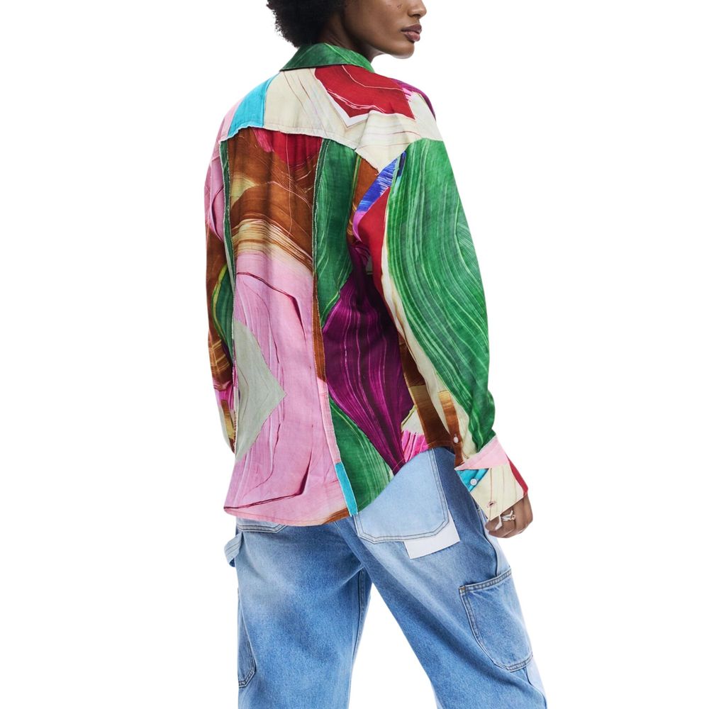 Desigual Bicolor Lyocell Blouse
