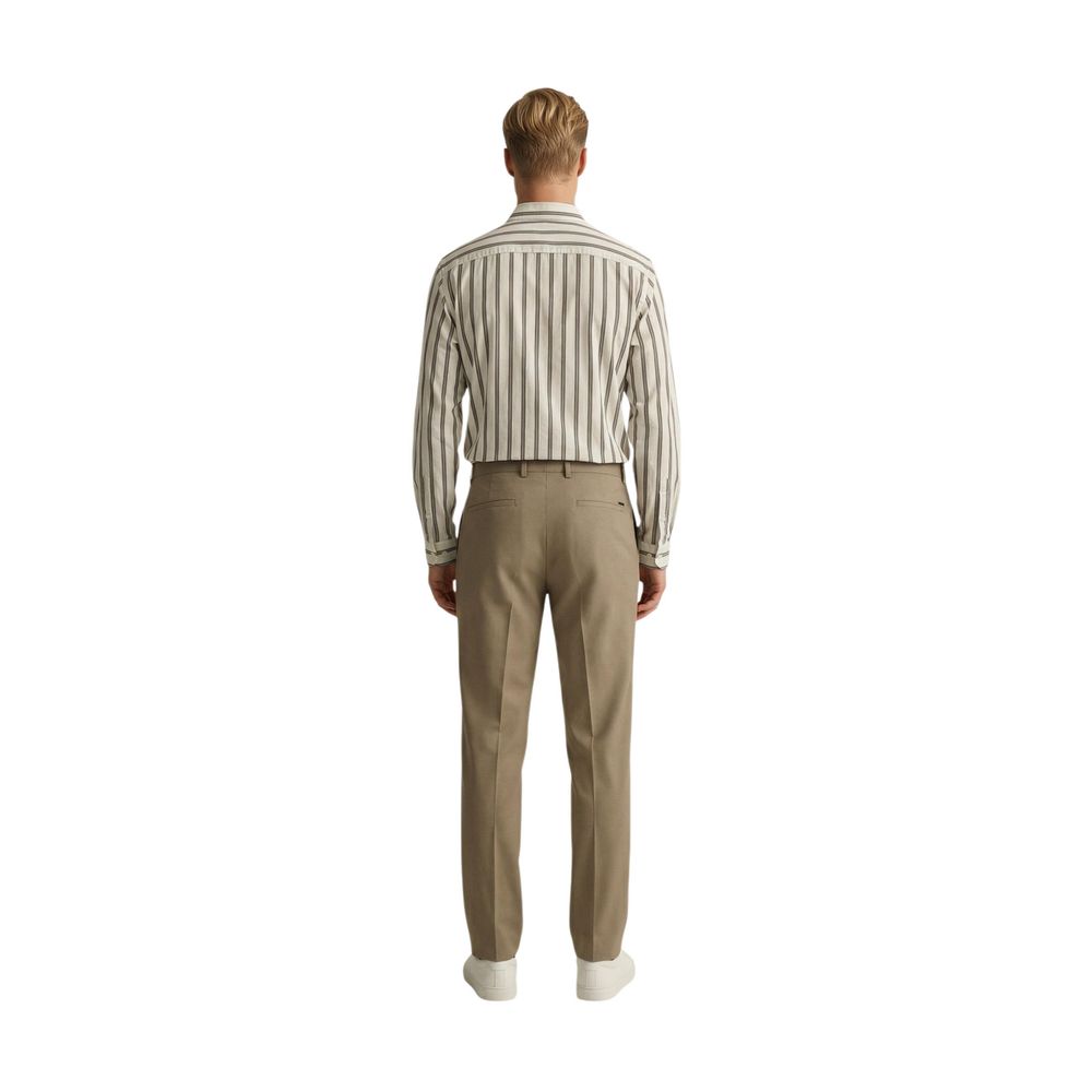 Gianni Lupo Beige Polyester Skinny Pants