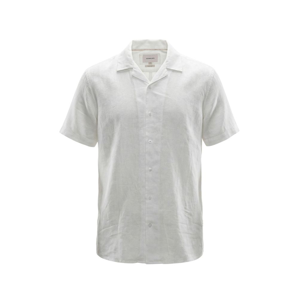Gianni Lupo White Linen Shortsleeve Shirt