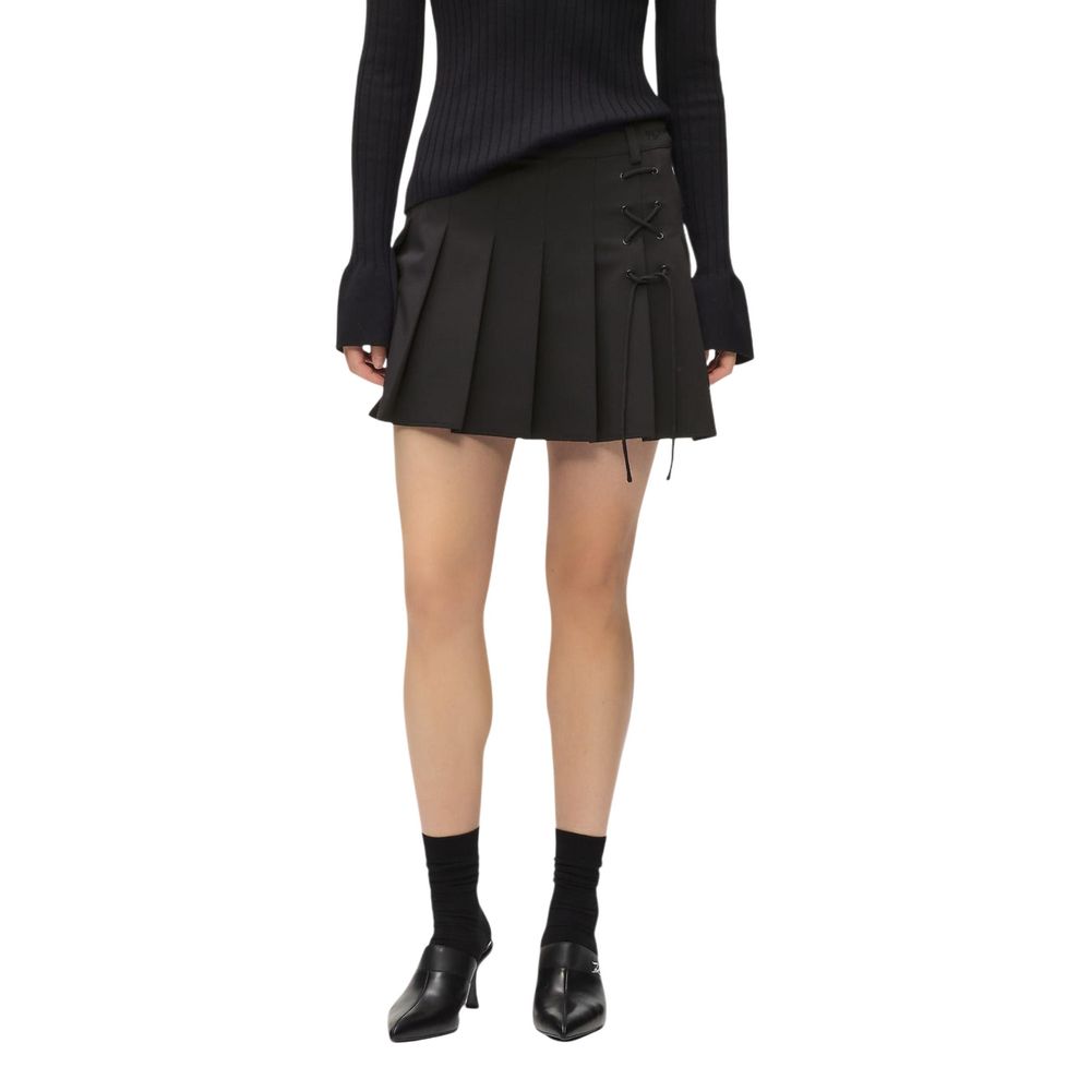 Karl Lagerfeld Black Polyester Mini Skirt