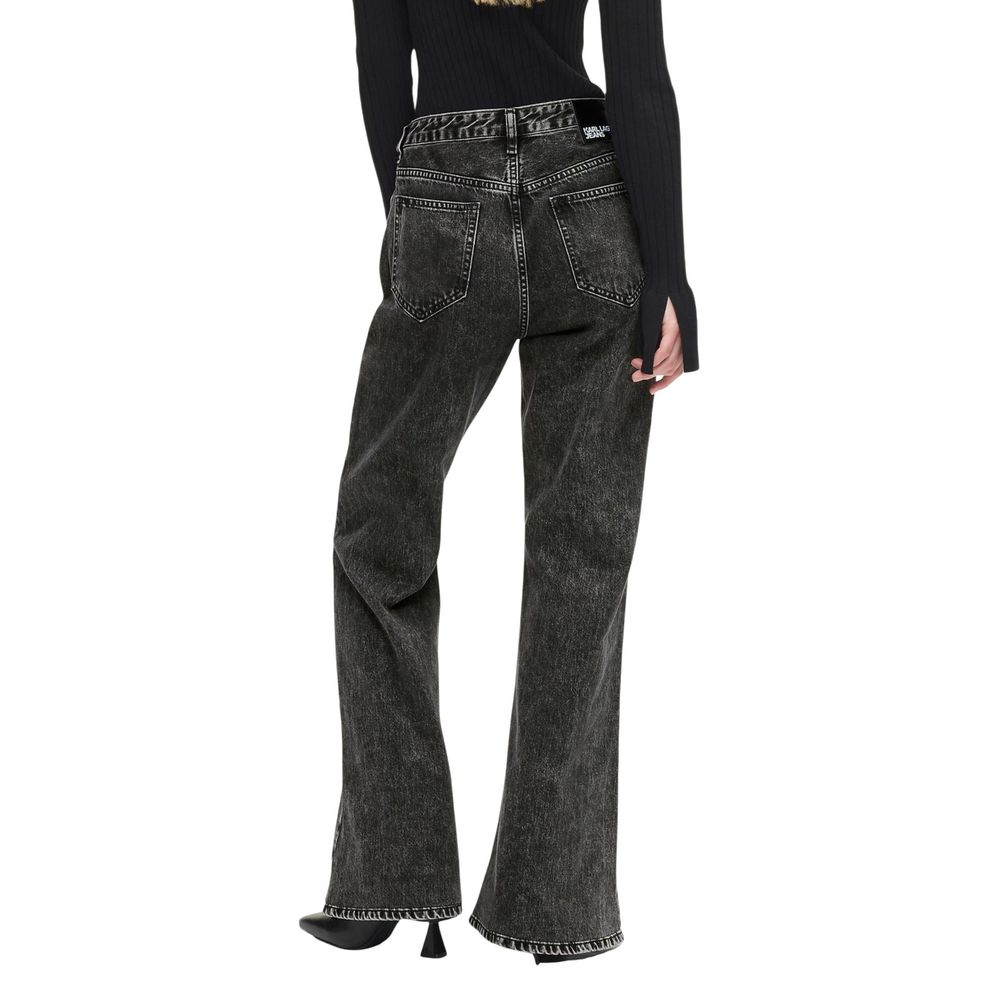 Karl Lagerfeld Black Recycled Cotton Mom Jeans