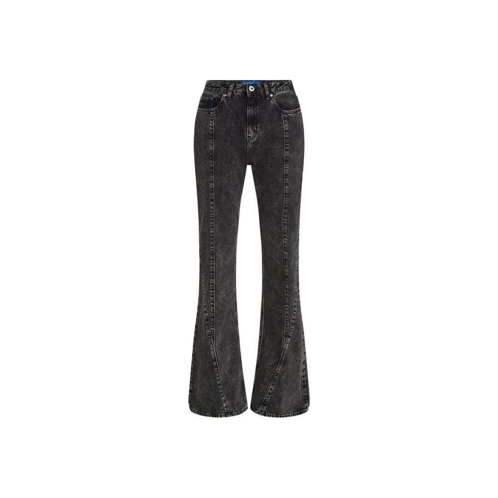 Karl Lagerfeld Black Recycled Cotton Mom Jeans