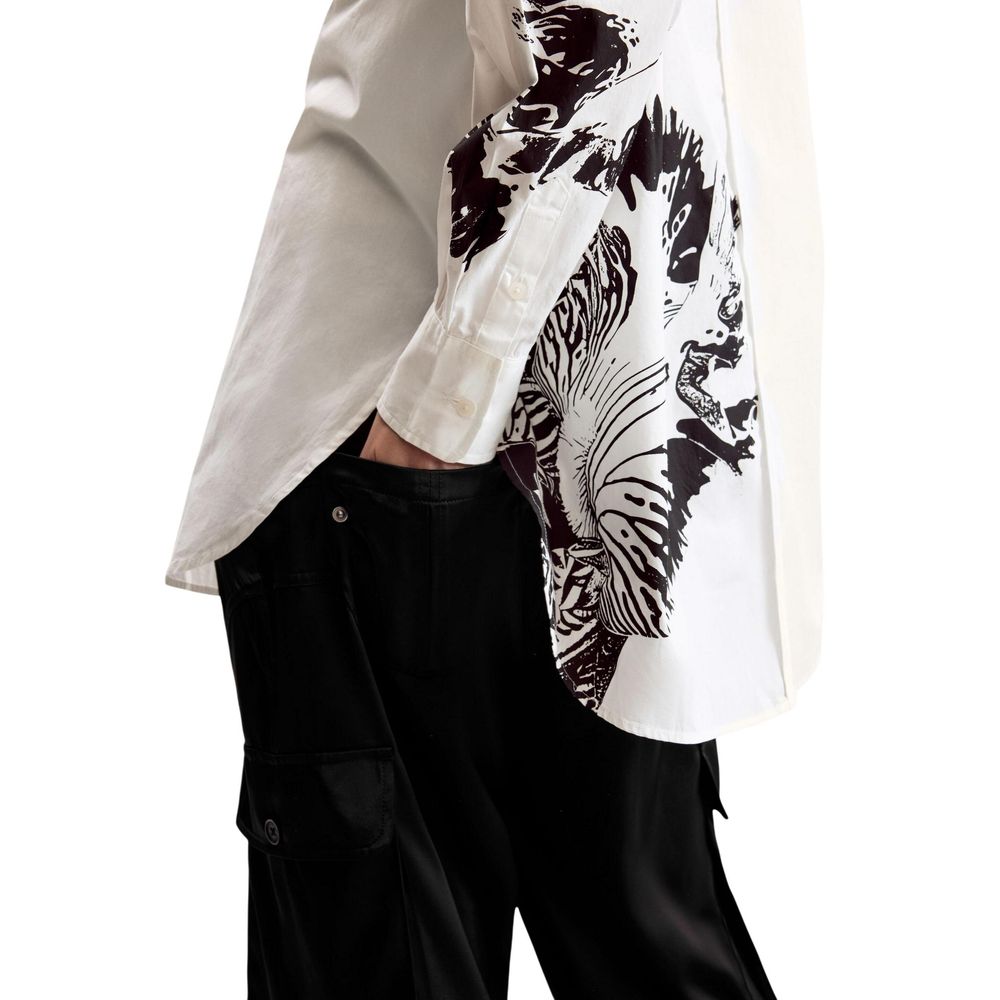 Desigual White Cotton Blouse