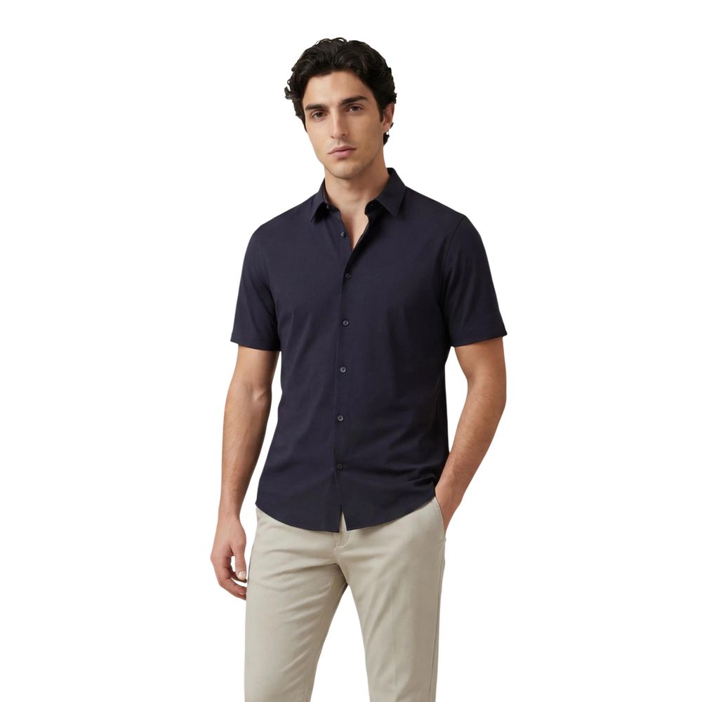 Armani Exchange Blue Polyamide Shortsleeve Shirt