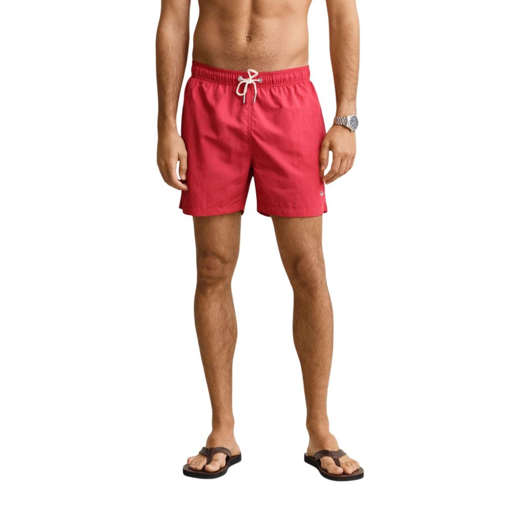 Gant Red Recycled Polyamide Swim Shorts