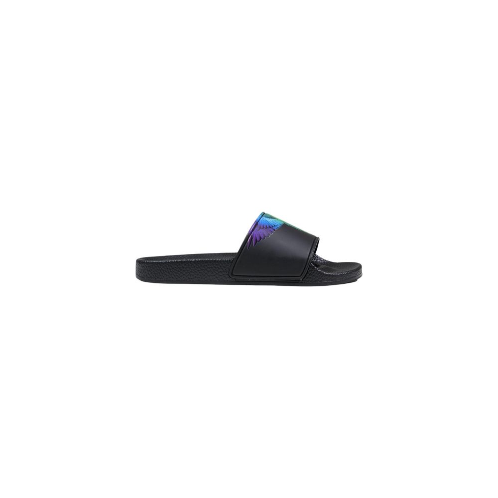 County of Milan Black Synthetic Slippers