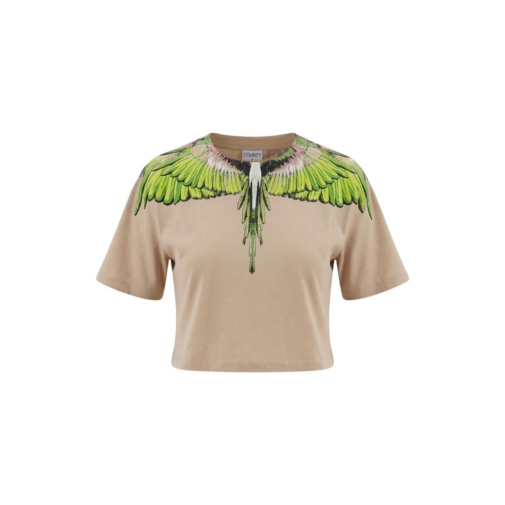 County of Milan Beige Cotton T-Shirt