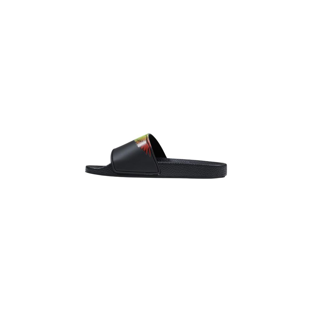 County of Milan Black Synthetic Slippers